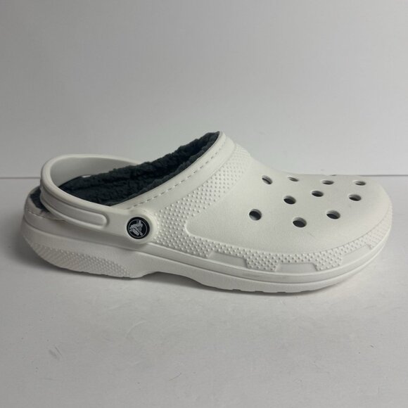Crocs Mens Classic Lined Clog White Size 10 M - Picture 1 of 6
